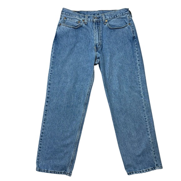 Levis 550 Mens Jeans 34x29 Light Wash Denim Mid Rise Straight Leg - Picture 1 of 13